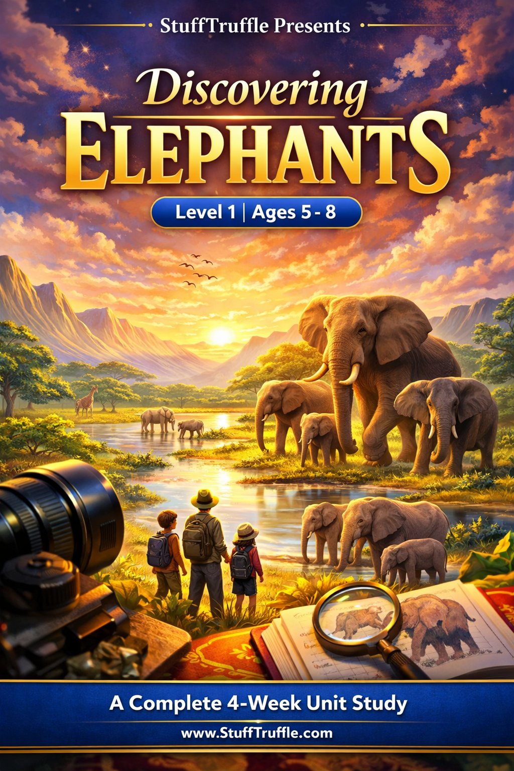 Elephants unit study cover